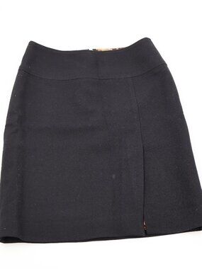 Dolce & Gabbana Mini Skirt Womens 30W Black Leopard Lining Wool Blend Made Italy